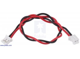 תמונה של מוצר כבל עם JST-PH 2pin נקבה משני הצדדים - 16 ס"מ