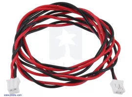 תמונה של מוצר כבל עם JST-PH 2pin נקבה משני הצדדים - 63 ס"מ