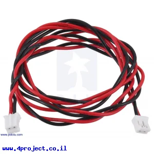 כבל עם JST-PH 2pin נקבה משני הצדדים - 63 ס"מ