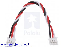 תמונה של מוצר כבל עם JST-PH 3pin נקבה משני הצדדים - 10 ס"מ