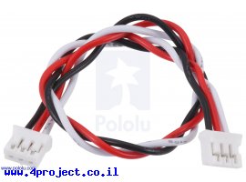 תמונה של מוצר כבל עם JST-PH 3pin נקבה משני הצדדים - 16 ס"מ