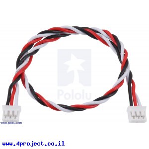 כבל עם JST-PH 3pin נקבה משני הצדדים - 25 ס"מ