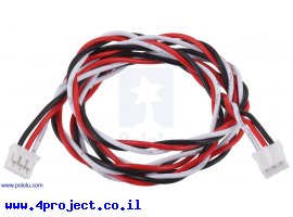 תמונה של מוצר כבל עם JST-PH 3pin נקבה משני הצדדים - 63 ס"מ