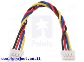 תמונה של מוצר כבל עם JST-PH 4pin נקבה משני הצדדים - 10 ס"מ