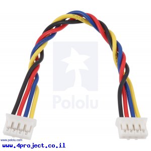 כבל עם JST-PH 4pin נקבה משני הצדדים - 10 ס"מ