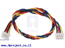 תמונה של מוצר כבל עם JST-PH 4pin נקבה משני הצדדים - 25 ס"מ