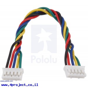 כבל עם JST-PH 5pin נקבה משני הצדדים - 10 ס"מ