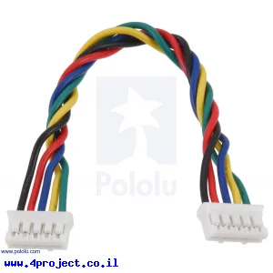 כבל עם JST-PH 5pin נקבה משני הצדדים - 10 ס"מ