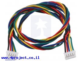 תמונה של מוצר כבל עם JST-PH 5pin נקבה משני הצדדים - 63 ס"מ