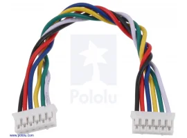 תמונה של מוצר כבל עם JST-PH 6pin נקבה משני הצדדים - 10 ס"מ