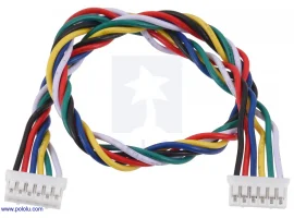 תמונה של מוצר כבל עם JST-PH 6pin נקבה משני הצדדים - 25 ס"מ