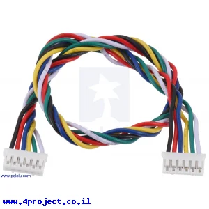 כבל עם JST-PH 6pin נקבה משני הצדדים - 25 ס"מ