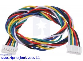 תמונה של מוצר כבל עם JST-PH 6pin נקבה משני הצדדים - 40 ס"מ