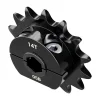 גלגל שיניים מתהדק לשרשרת 8mm, לציר 8 מ"מ בצורת REX, פלדה - 14 שיניים