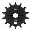גלגל שיניים מתהדק לשרשרת 8mm, לציר 8 מ"מ בצורת REX, פלדה - 14 שיניים