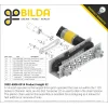 גלגל שיניים מתהדק לשרשרת 8mm, לציר 8 מ"מ בצורת REX, פלדה - 14 שיניים