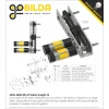 גלגל שיניים מתהדק לשרשרת 8mm, לציר 8 מ"מ בצורת REX, פלדה - 14 שיניים