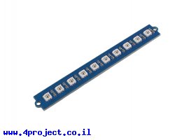 תמונה של מוצר פס לדים עם 10 יחידות של WS2813 - חיבור Grove