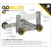 לוח גמיש מחורר תבנית goBILDA, מידות 88x352 מ"מ, 11x44 חורים, פלסטיק