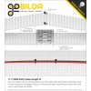 לוח גמיש מחורר תבנית goBILDA, מידות 88x352 מ"מ, 11x44 חורים, פלסטיק