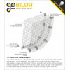 לוח גמיש מחורר תבנית goBILDA, מידות 40x352 מ"מ, 5x44 חורים, פלסטיק