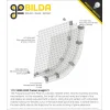 לוח גמיש מחורר תבנית goBILDA, מידות 40x352 מ"מ, 5x44 חורים, פלסטיק