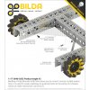 לוח גמיש מחורר תבנית goBILDA, מידות 40x352 מ"מ, 5x44 חורים, פלסטיק