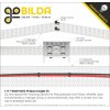לוח גמיש מחורר תבנית goBILDA, מידות 40x352 מ"מ, 5x44 חורים, פלסטיק