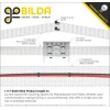 לוח גמיש מחורר תבנית goBILDA, מידות 40x352 מ"מ, 5x44 חורים, פלסטיק