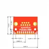 מחבר DE9/DB9 נקבה על כרטיסון