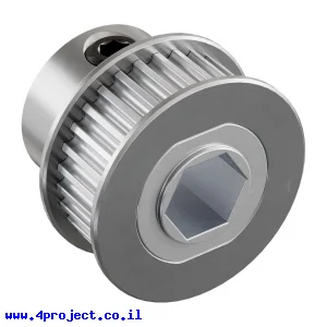 גלגלת רצועת תזמון GT2 6mm לציר REX 8 מ"מ - 30 שיניים