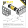 גלגלת רצועת תזמון GT2 6mm לציר REX 8 מ"מ - 30 שיניים