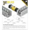 גלגלת רצועת תזמון GT2 6mm לציר REX 8 מ"מ - 40 שיניים