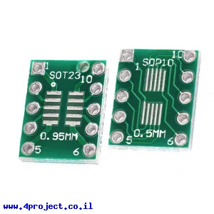 כרטיסון מתאם SOP10 0.5mm/SOT23 0.95mm