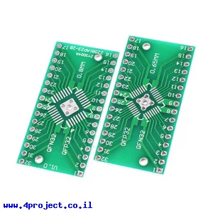 כרטיסון מתאם QFN32/QFP32 0.65/0.8mm