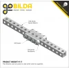 פס מחורר מרובע מאלומיניום goBILDA סדרה 1106 - אורך 264 מ"מ, 33 חורים
