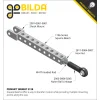 פס מחורר מרובע מאלומיניום goBILDA סדרה 1106 - אורך 264 מ"מ, 33 חורים