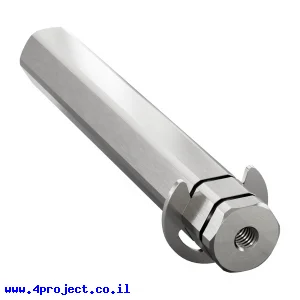 מוט REX 12mm פלדה עם טבעת - אורך 80 מ"מ