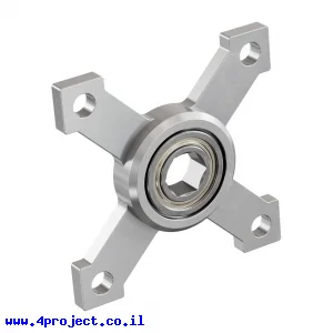 חיבור מיסב שטוח (40x40mm) לציר 8 מ"מ REX