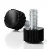 בורג מתכת M4x12mm עם ידית עגולה 15.5 מ"מ