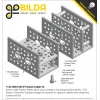 לוח מחורר תבנית goBILDA, מידות 43x72 מ"מ, 1x2 חורים, אלומיניום