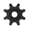 גלגל שיניים לשרשרת 8mm, סיבוב חופשי על ציר 6 מ"מ, פלסטיק - 8 שיניים, חבילה של 2