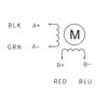 מנוע צעד 200 צעדים, 42.3x40 מ"מ, 4.08V/1.7A - מחבר JST