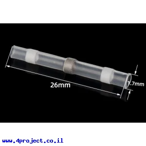 בידוד מתכווץ עם הלחמה פנימית (לבן) לחוטים AWG26-AWG24