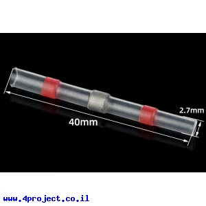 בידוד מתכווץ עם הלחמה פנימית (אדום) לחוטים AWG22-AWG18