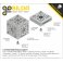 לוח מחורר תבנית goBILDA, מידות 43x48 מ"מ, 1x1 חורים, אלומיניום