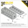 לוח מחורר תבנית goBILDA, מידות 43x144 מ"מ, 1x5 חורים, אלומיניום