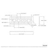 לוח מחורר תבנית goBILDA, מידות 43x144 מ"מ, 1x5 חורים, אלומיניום