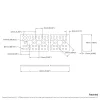 לוח מחורר תבנית goBILDA, מידות 43x144 מ"מ, 1x5 חורים, אלומיניום