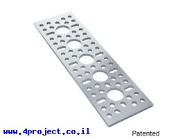 תמונה של מוצר לוח מחורר תבנית goBILDA, מידות 43x144 מ"מ, 1x5 חורים, אלומיניום